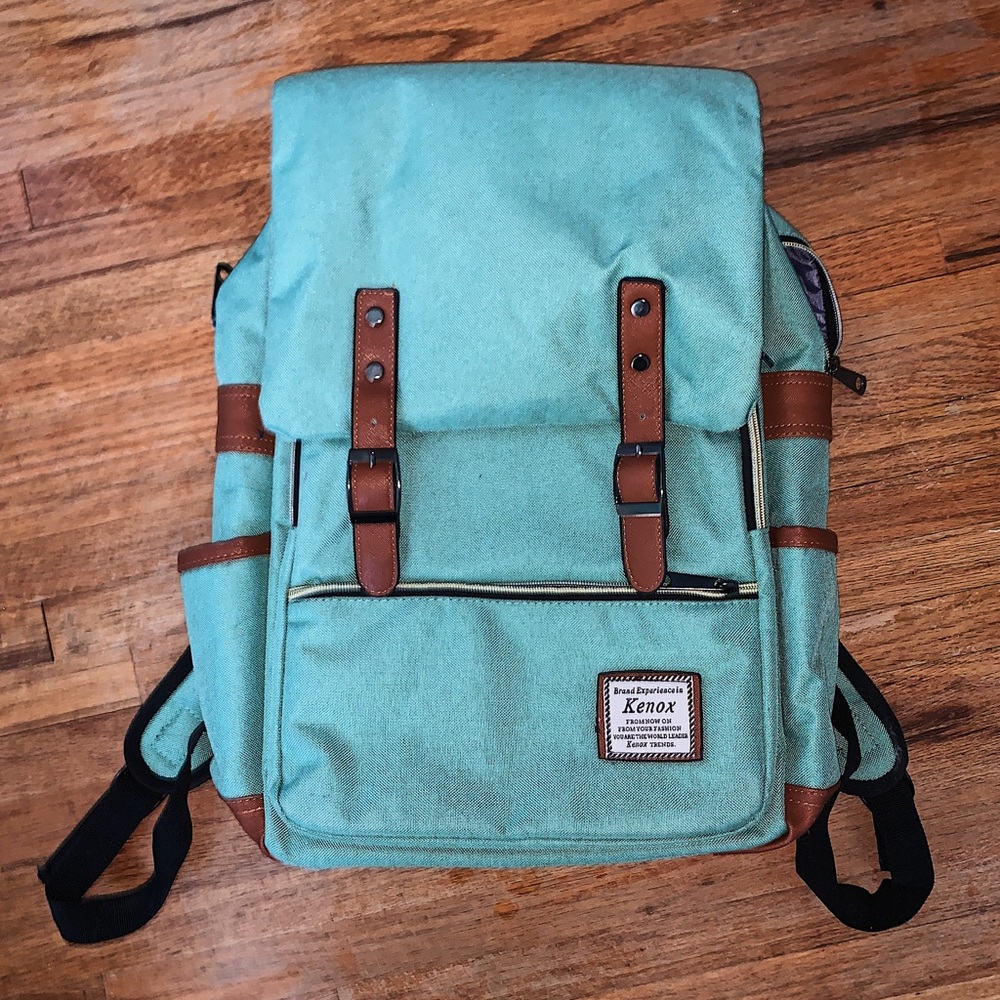 Kenox Backpack, Aqua (w/ laptop sleeve)